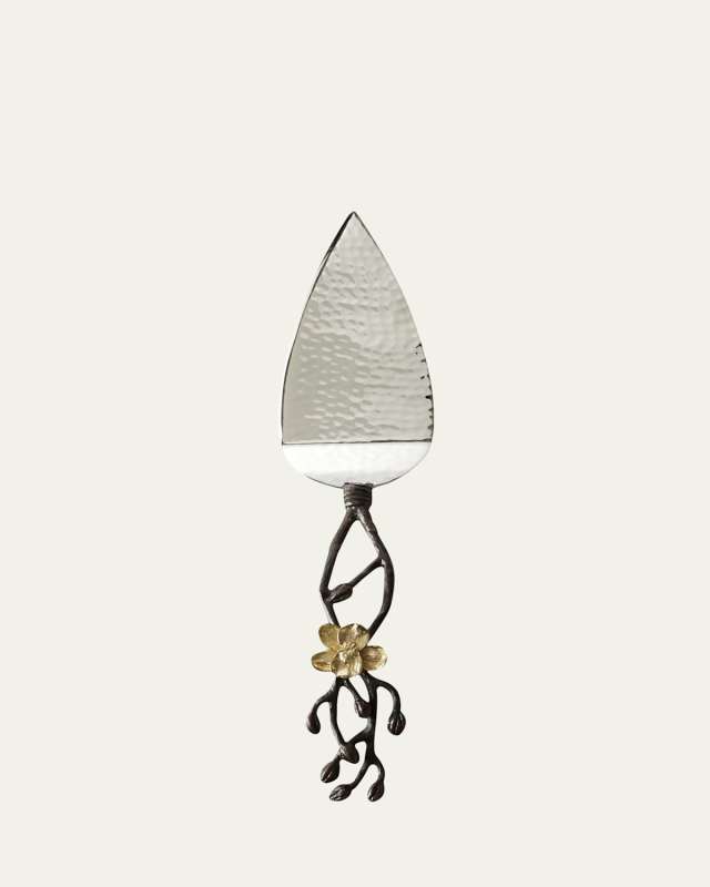 Gold Orchid Cake Server